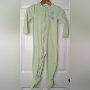 Cozy Mint Green Kids Footed Pajamas